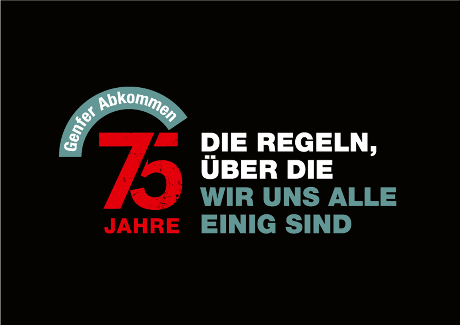 Logo 75 Jahre Genfer Konventionen.