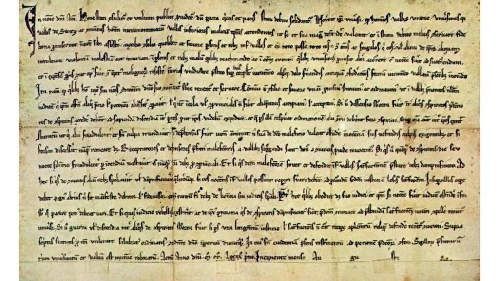 Antiguo documento manuscrito en latín, escrito con tinta negra sobre pergamino amarillento, con texto medieval en líneas densas.