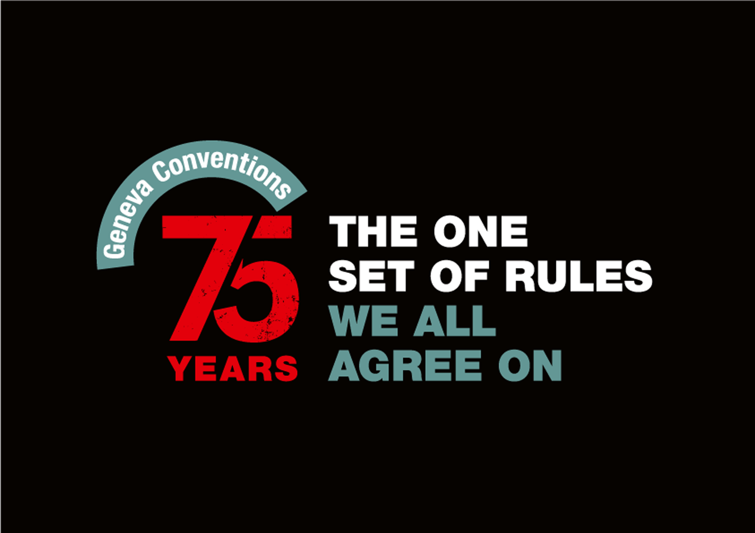 Logotipo del 75º aniversario de las Convenciones de Ginebra.